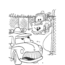 página para colorear: Sheriff y Maitre de Cars
