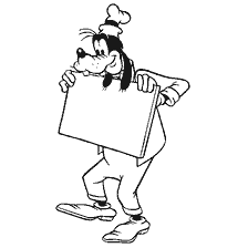 Mickey Mouse and Company - Goofy with a plaque