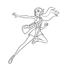 Coloring Hani Lemon from the cartoon City of Heroes