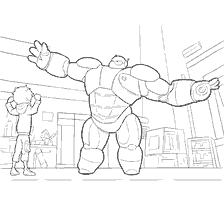 Coloring Baymax from Hero City