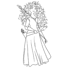 página para colorear: Colorear Mérida de la caricatura Braveheart