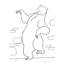 página para colorear: Dibujo de un oso de Braveheart (Brave)