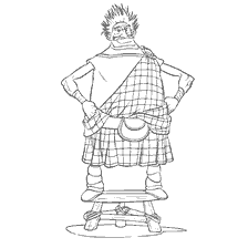 página para colorear: Coloración racional del Señor Dingwall de la caricatura Braveheart.