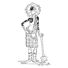 página para colorear: Colorear joven Mackintosh de Braveheart