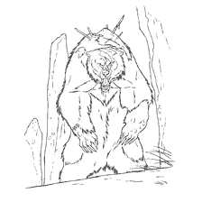 página para colorear: Colorear Oso Mordoux de la caricatura Braveheart