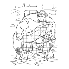 página para colorear: Coloración del rey Fergus de la caricatura Braveheart