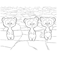 página para colorear: Colorear con osos cachorros de Braveheart