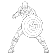 Kolorowanki Kapitan Ameryka Avengers