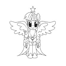 Sparkles with long wings and a star on the head