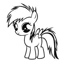 Baby Rainbow Dash im Malbuch