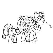 Applejack and the Big Macintosh from My Little Pony