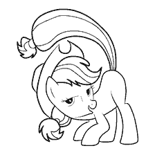 Applejack drawing from My Little Pony for coloring