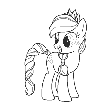 Coloring the character of Applejack from My Little Pony