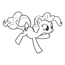 Pony Pinky Pai on the coloring book