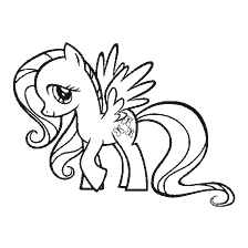 Flattershay - coloring book for children