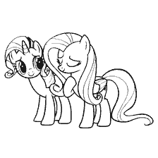 Rarity and Flettershy from My Little Pony