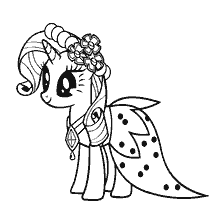 Wydruk dla Pony Rarity kolorowanie