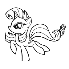 Coloring by Rarity from My Little Pony