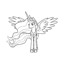 Färbung Prinzessin Celestia aus dem Karikatur
