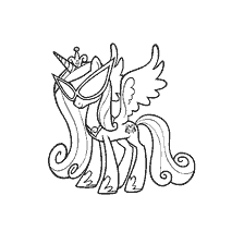 Färbung Prinzessin Cadence mit Krone und Flügeln