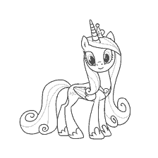 Farbe Prinzessin Cadence aus der Karikatur