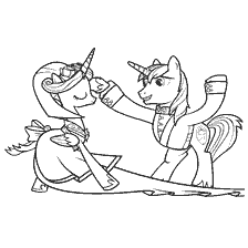 Prinzessin Cadence und Shining Armour auf Malbuch