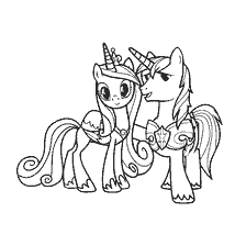 Färbung Prinzessin Cadence und strahlende Armour aus der Karikatur