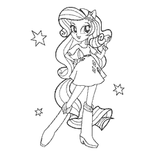 Coloring by Rarity from Equestria