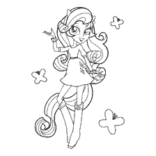 Rarity from Equestria - coloring book