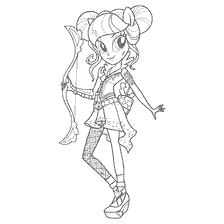 Equestria girl Sour Sweet is an archer