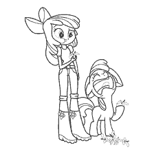 Pony Apple Bloom እና ሴት ልጅ Apple Bloom