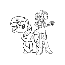 Ponie Sunset Shimmer en Girl Sunset Shimmer