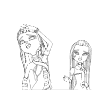 Cleo de Nile and Frankie Stein of Monster High