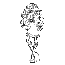 Colorear por Viperin Gordon de Monster High