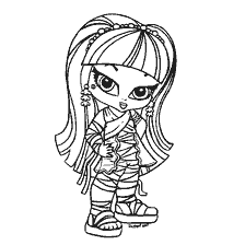 Baby Cleo de Nile de Monster High en color libro