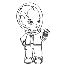Gil para colorear de Little Children Monster High