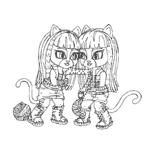 Little Children Monster High: Meaulody and Pursephone