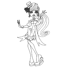 página para colorir: Desenho de cor Draculador de Monster High