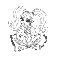 página para colorir: Draculaura de Monster High em Colorir