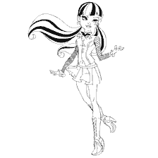 página para colorir: Desenho para colorir Draculaura de Monster High