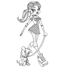 Frankie Stein with pet Watzit