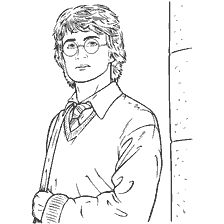 coloriage: Harry Potter dans la coloration