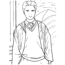coloriage: Coloration Diggory Cedric de l'univers Harry Potter
