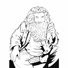 coloriage: Coloration par Rubeus Hagrid de Harry Potter