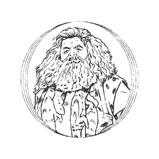 coloriage: Dessin de la forêt de Hagrid de Harry Potter