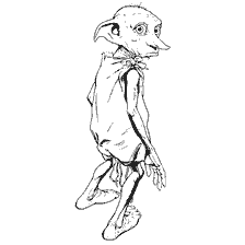 coloriage: Couleur du personnage Dobby de Harry Potter
