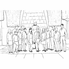 coloriage: L'équipe de Dumbledore d'Harry Potter