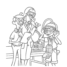 Characters from Visiting the Robinsons discuss a new invention
