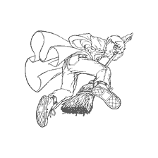 coloriage: Harry Potter tombe du balai