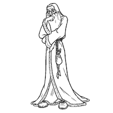 coloriage: Coloration par Albus Dumbledore de Harry Potter